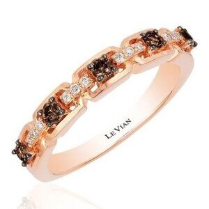 Levian Ring / Chocolate & Vanilla diamond / 14K white gold / Super Luxury